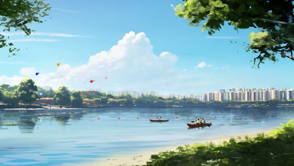 An artist’s impression of a view from East Coast Park towards Long Island. — Picture courtesy of Singapore’s Urban Redevelopment Authority