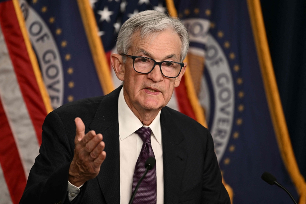 US Federal Reserve Chair Jerome Powell said yesterday that the central bank can look past the energy shock from war in the Middle East, but may have to act if rising costs change expectations about inflation. — AFP pic 