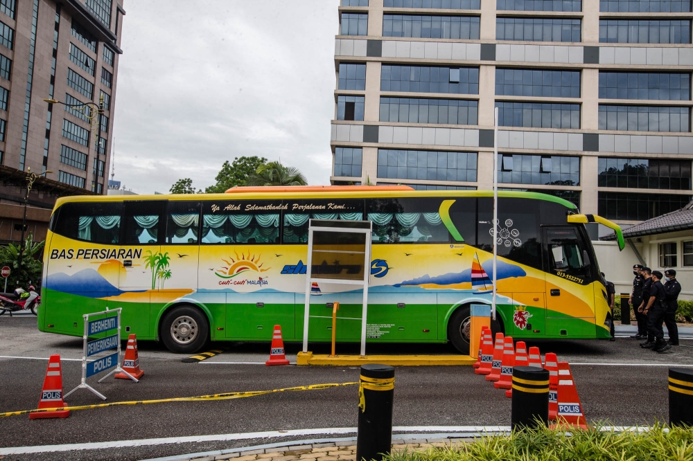 Get ready to fork out a maximum RM2,200 today instead of a maximum RM1,205 for an entire tour bus, due to soaring global oil prices from the Iran war that is also affecting Malaysia. — Picture by Firdaus Latif