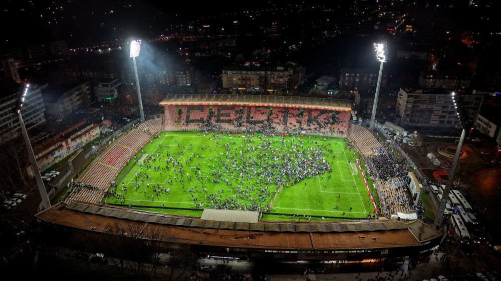 Fans celebrate on the pitch at Bilino Polje Stadium in Zenica after Bosnia and Herzegovina qualified for the FIFA World Cup, March 31, 2026. — Reuters pic