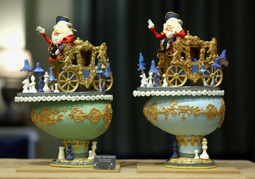 Giant chocolate eggs at the Hotel Amigo ahead of Easter weekend in Brussels, Belgium, April 1, 2026. — Reuters pic 