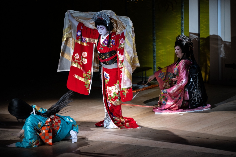 Geisha and maiko (apprentice geisha) take part in a rehearsal for the annual ‘Miyako Odori’ in Kyoto March 31, 2026. — AFP pic