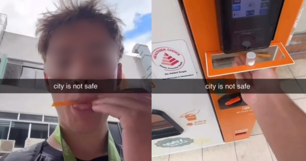 Teen held after viral iJooz vending machine straw-lick stunt sparks hygiene alarm in Singapore
