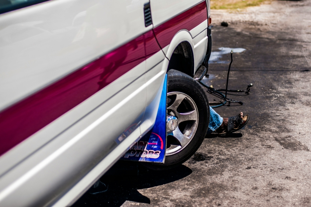 Ensuring vehicle tyres are properly inflated is one simple way to reduce petrol consumption by up to 20 per cent. — Unsplash pic