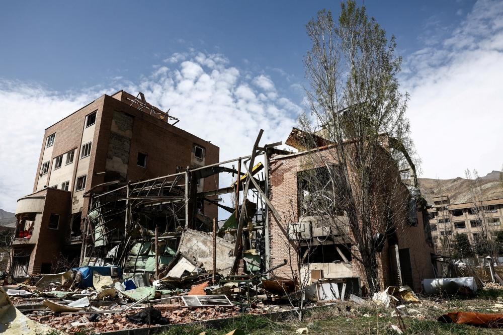 The research building of the Shahid Beheshti University, which was damaged by a strike, amid the US-Israeli conflict with Iran, in Tehran, Iran, April 4, 2026. — Majid Asgaripour/WANA (West Asia News Agency) handout pic via Reuters