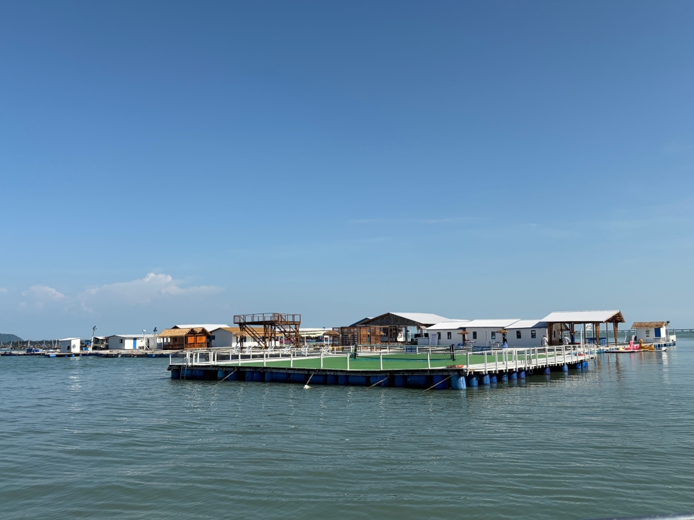 Forest Island is a man-made offshore attraction featuring an aquaculture farm and a range of water sports facilities. — Picture by Opalyn Mok
