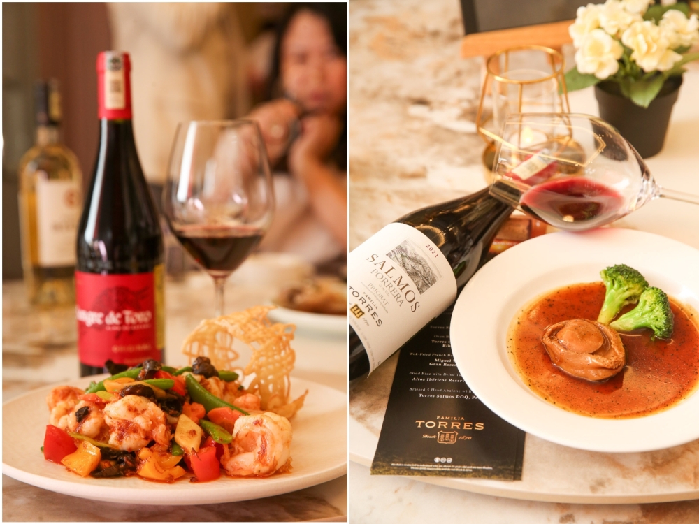 Staples such as Sangre de Toro are available in over 100 countries (left). Conversely, only 10,000 to 20,000 bottles of Salmos are produced each year, of which only 300 are allocated to Malaysia (right). — Pictures by Choo Choy May