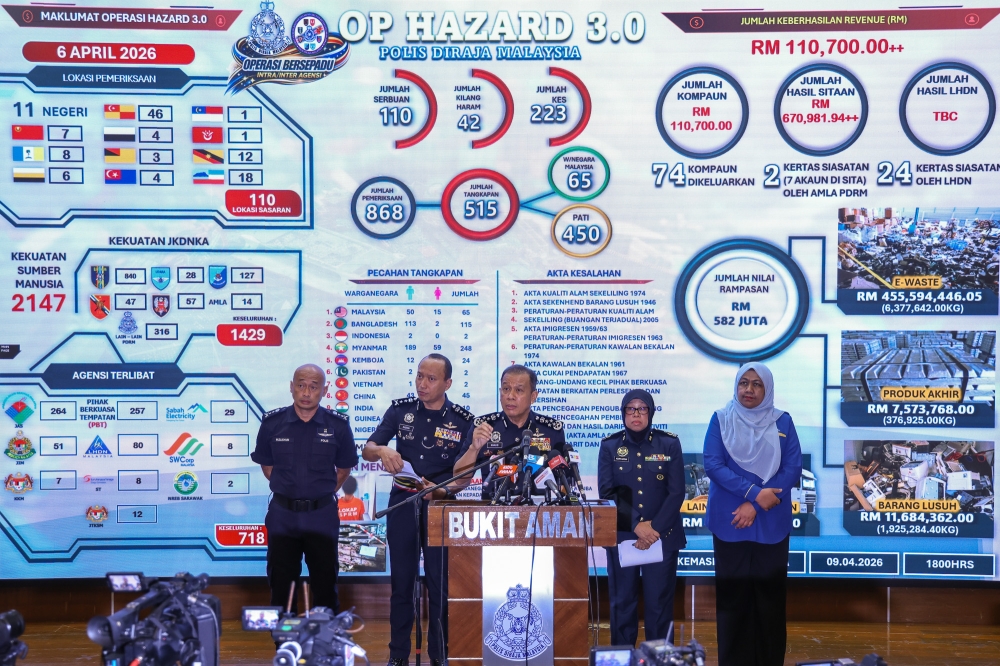 Eleven-state e-waste crackdown nets RM582m haul, 515 arrests in major bust