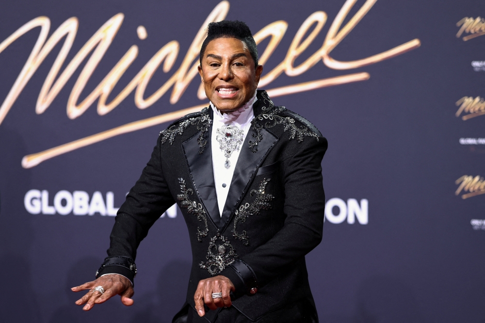 Jermaine Jackson attends the international premiere of “Michael”, the biopic about pop legend Michael Jackson, in Berlin, Germany, April 10, 2026. — Reuters pic