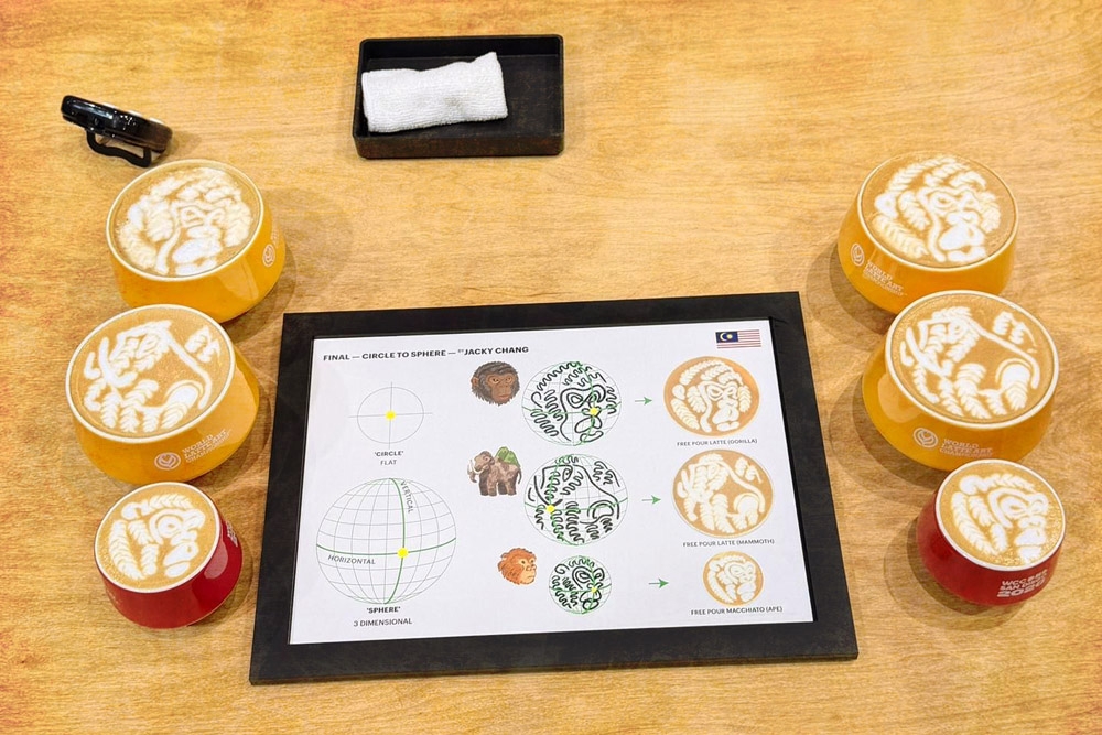 Chang’s winning latte art. — Picture courtesy of Loo Choy Leng