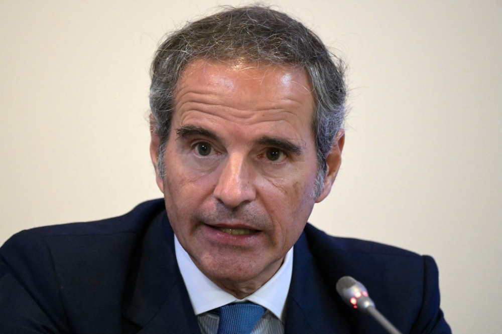 The Director General of the International Atomic Energy Agency (IAEA), Rafael Grossi, speaks during the presentation of his candidacy for the United Nations secretary-general in Buenos Aires on December 22, 2025. — AFP pic 