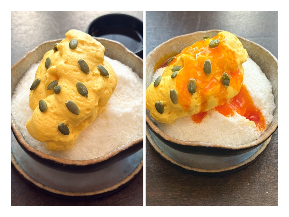 Sweet Pumpkin Espuma Bingsu is an airy, cold treat that isn’t too sweet. — Picture by Lee Khang Yi