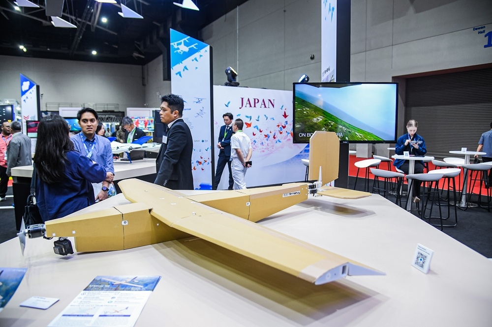 The AirKamuy 150, built from standard cardboard, is a military-grade drone, which the company said is currently deployed by the Japanese Navy. — Picture by Dhesegaan Bala Krishnan