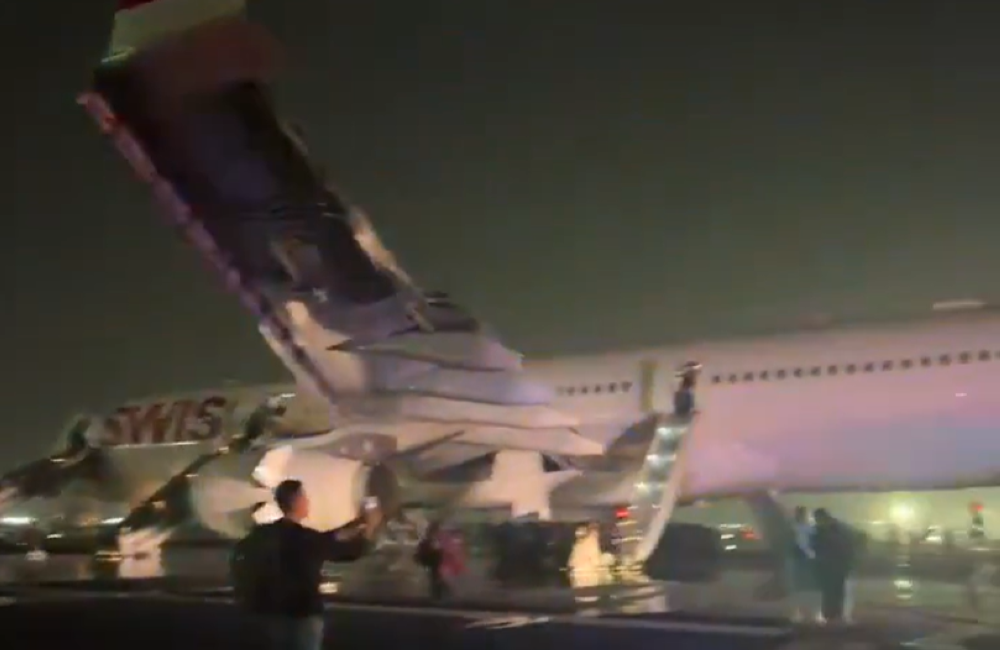 Swiss flight aborts Delhi takeoff after engine fire, emergency evacuation injures six
