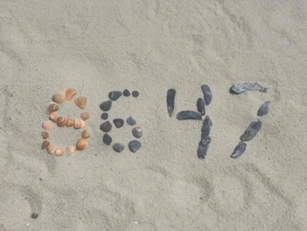 A now-deleted image from James Comey’s Instagram page shows sea shells arranged into numbers.