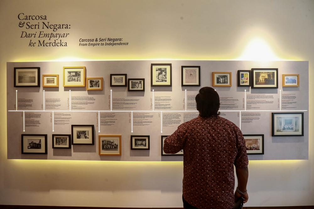 A view of the main introduction room during a curated tour of the newly-restored Seri Negara building at Persiaran Tuanku Jaafar. — Picture by Sayuti Zainudin 
