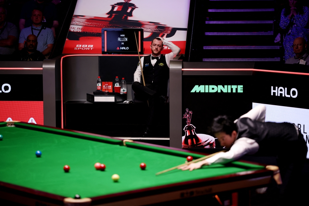Northern Ireland's Mark Allen looks on during his semi final match against China's Wu Yize. — Action Images via Reuters