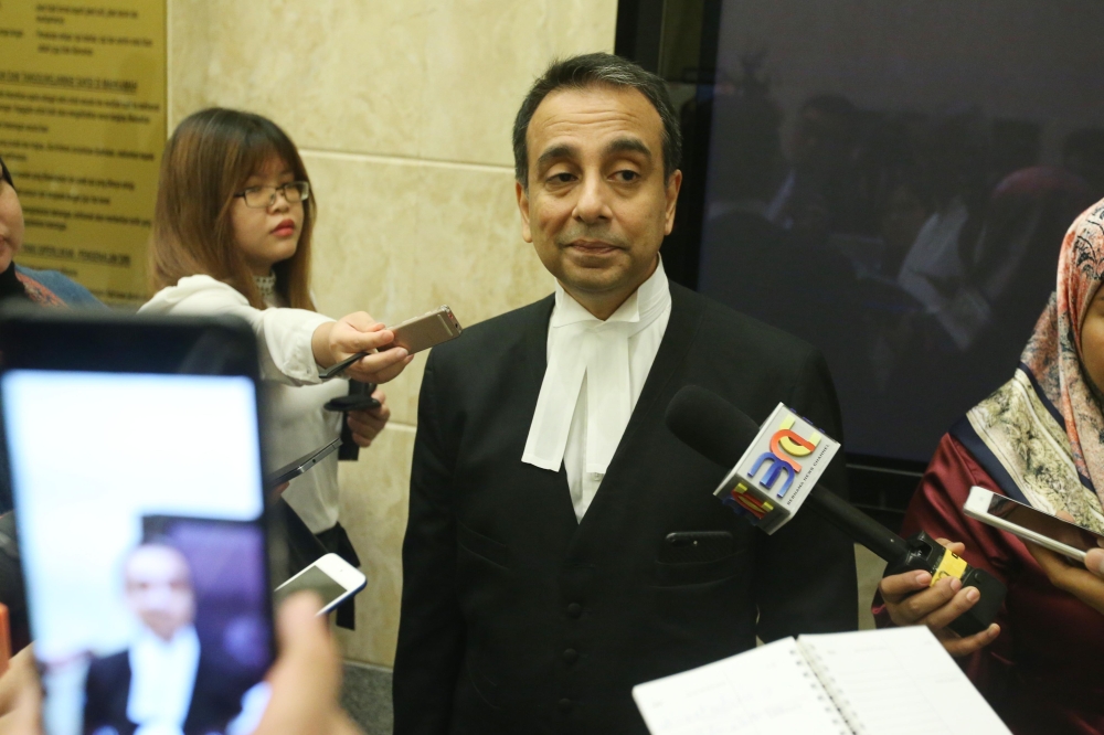 Lawyer Datuk Malik Imtiaz Sarwar said the status quo in the Negeri Sembilan administration remains now, unless Datuk Mubarak Dohak is able to prove that he is still an Undang. — Picture by Azinuddin Ghazali