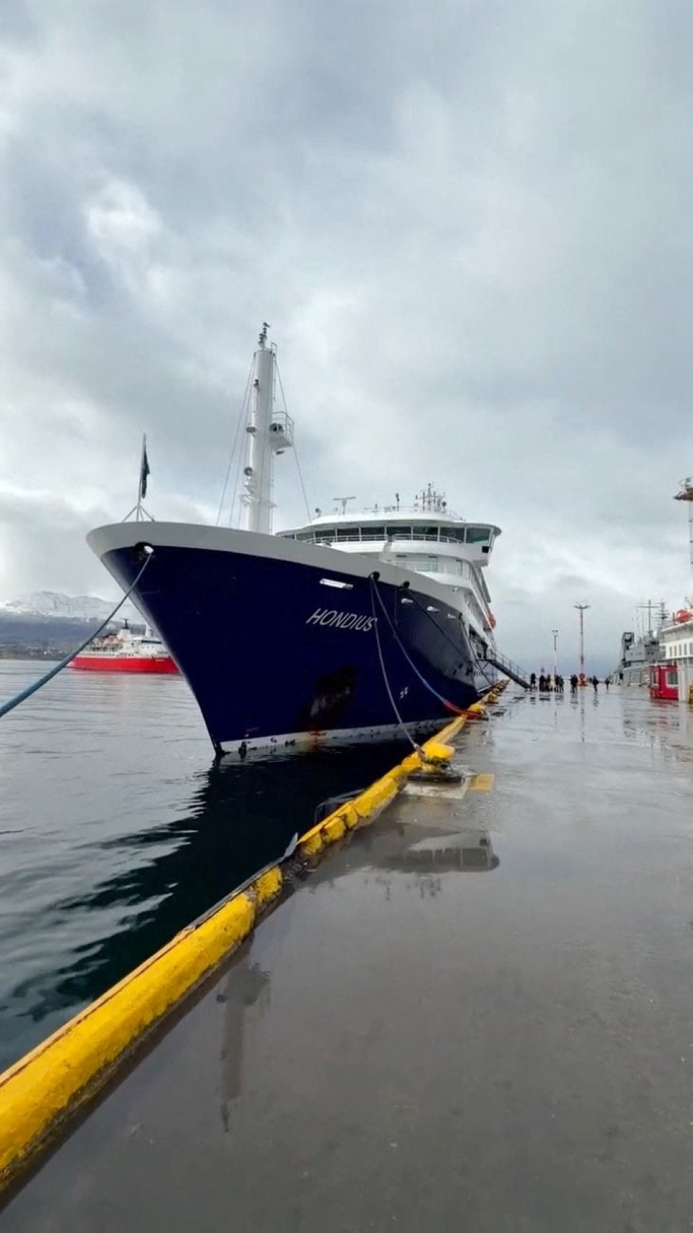 The cruise ship MV Hondius, which has been hit by an outbreak of the deadly hantavirus, is moored at an unknown location, in this still image obtained from a social media video released May 5, 2026. — Kasem Ibn Hattuta/social media pic via Reuters