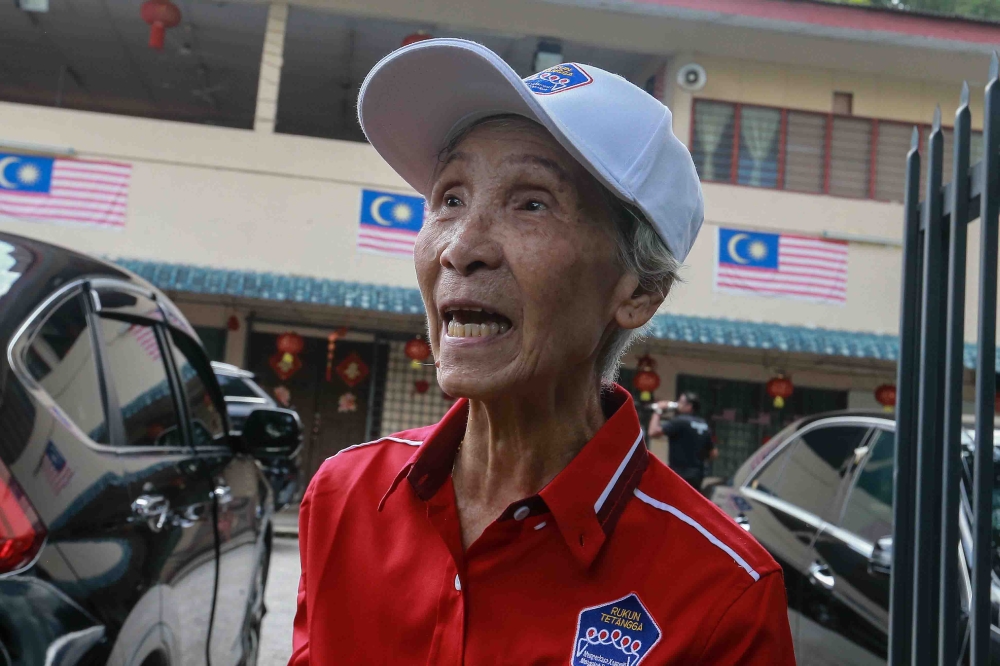 Swee Len, 80, finds happiness in her daily morning walks at the pocket park near her house in Taman Segar, Cheras. — Picture by Sayuti Zainudin