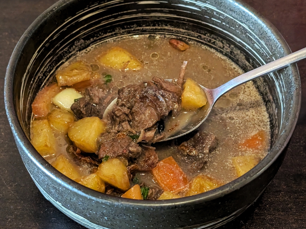 ‘Soto Betawi’ here features tender hunks of beef in the broth. — Picture by Ethan Lau