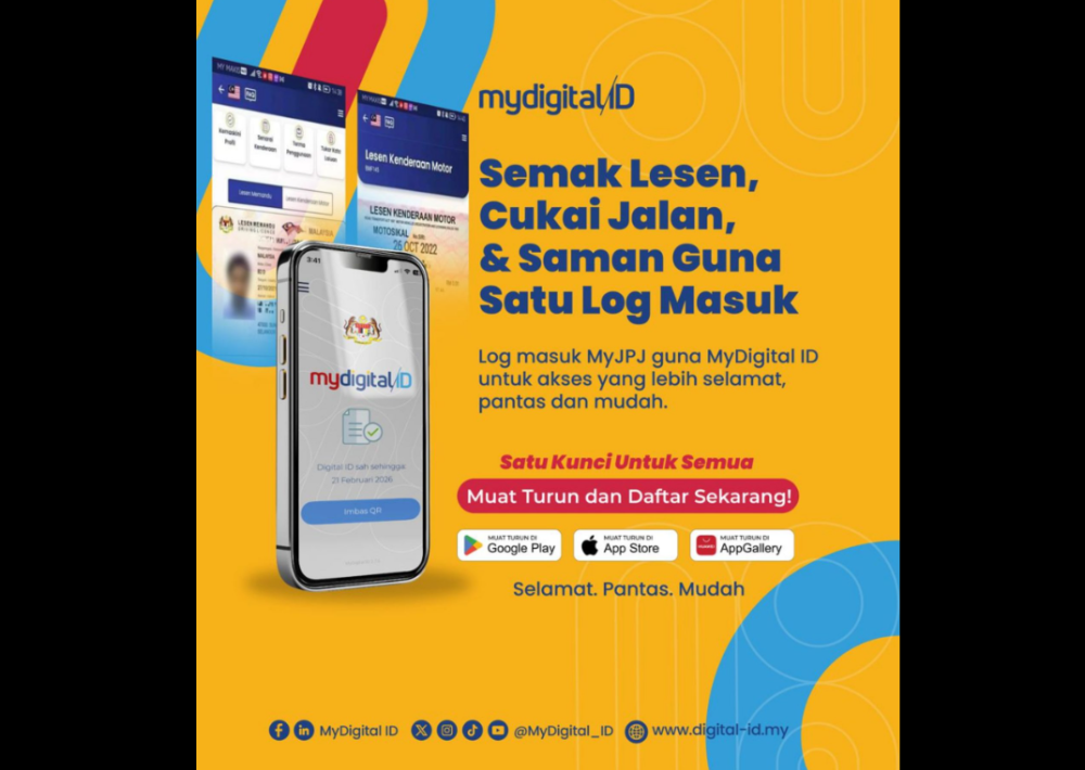 As of May 2026, MyDigital ID will be mandatory for logging into major government apps. — Picture via Facebook/MyDigital ID