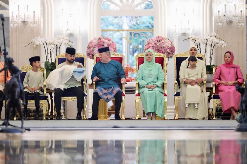 Johor royal family attends Berandam Surai ceremony for youngest princess