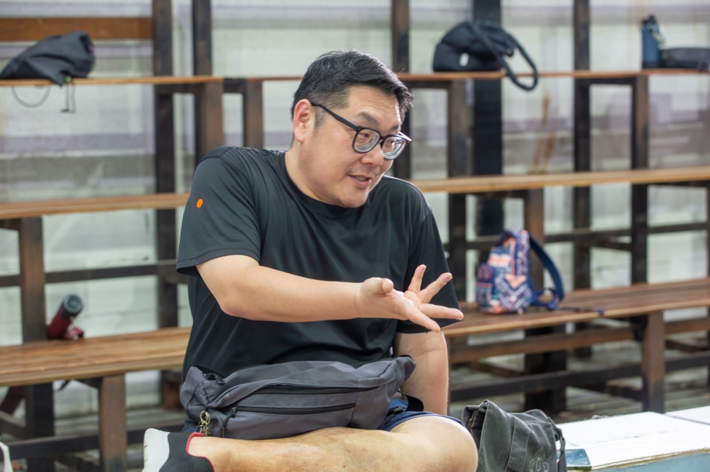 Kok Jun Sern speaks during an interview at a traditional Japanese archery demonstration. — Picture by Raymond Manuel