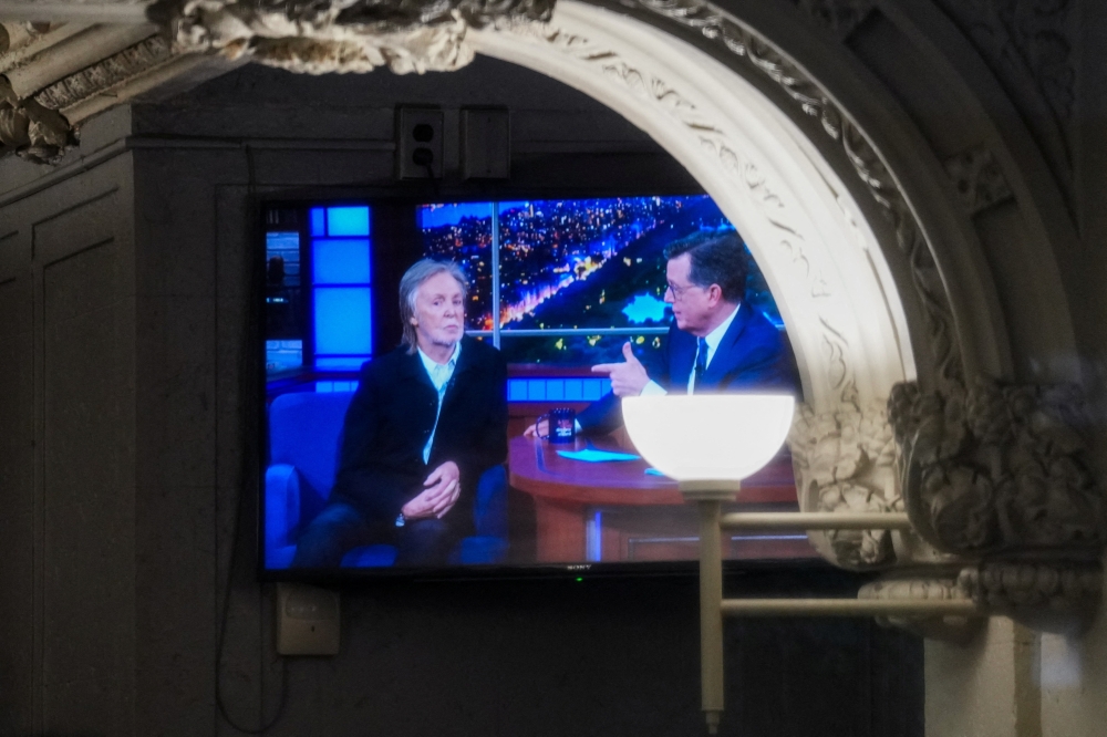 Paul McCartney led an all-star lineup for the final episode of ‘The Late Show’ as frontman Stephen Colbert bowed out after broadcaster CBS cancelled his show as it courted US President Donald Trump. — Reuters pic