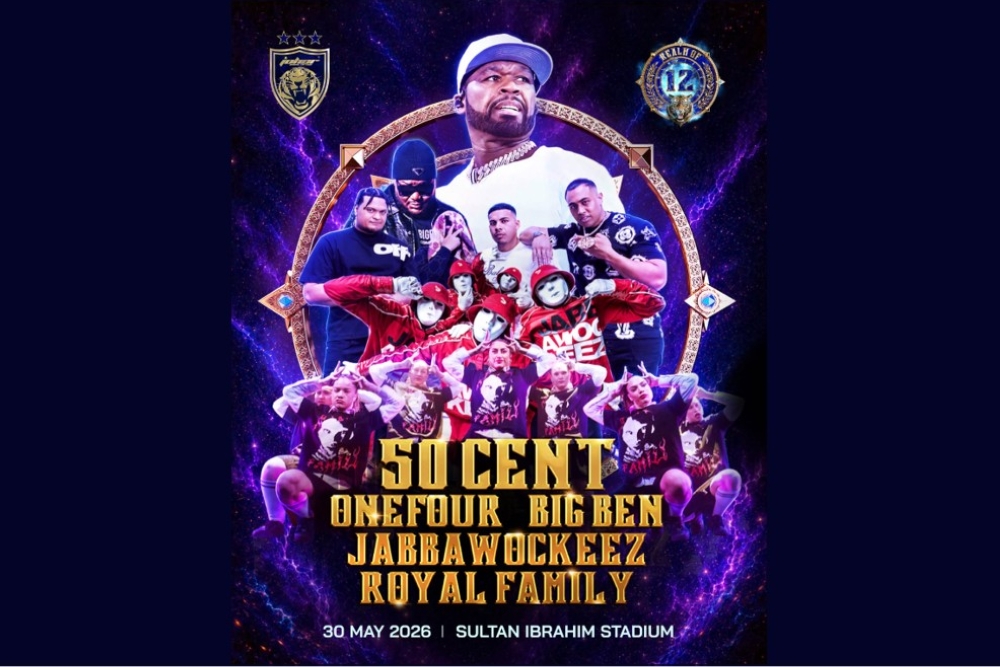 American rap icon 50 Cent to perform at JDT's 12th Super League title celebration on May 30