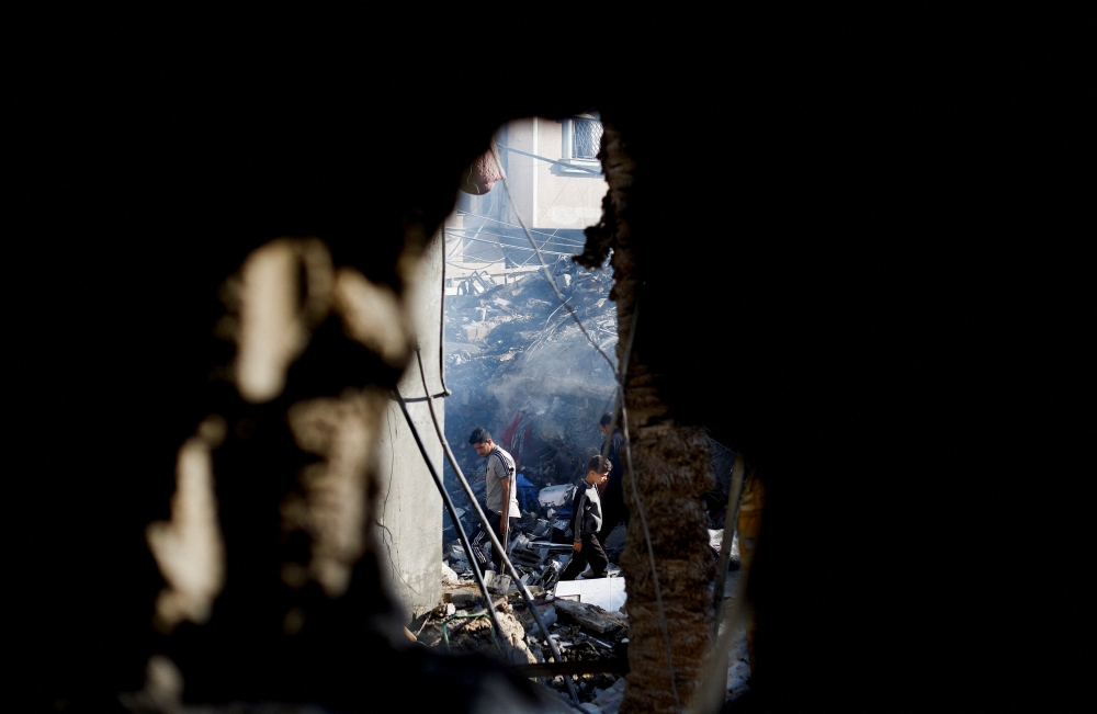 The site of an Israeli strike in Deir al-Balah, in the central Gaza Strip, May 24, 2026. — Reuters pic