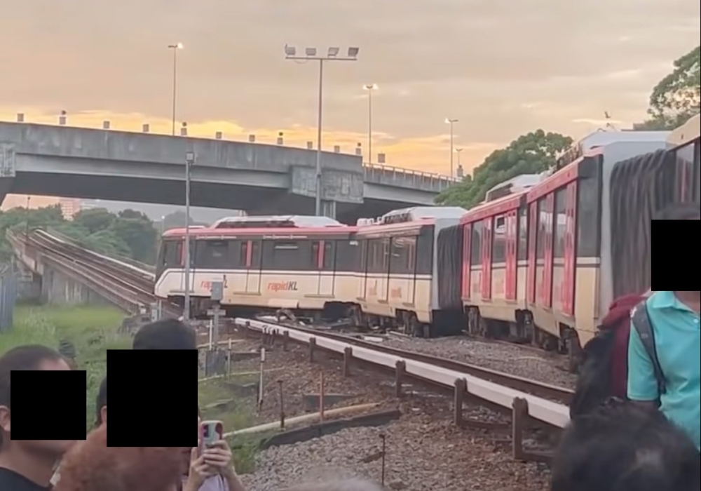 Rapid KL confirms train derailment near Chan Sow Lin disrupts Ampang-Sri Petaling Line
