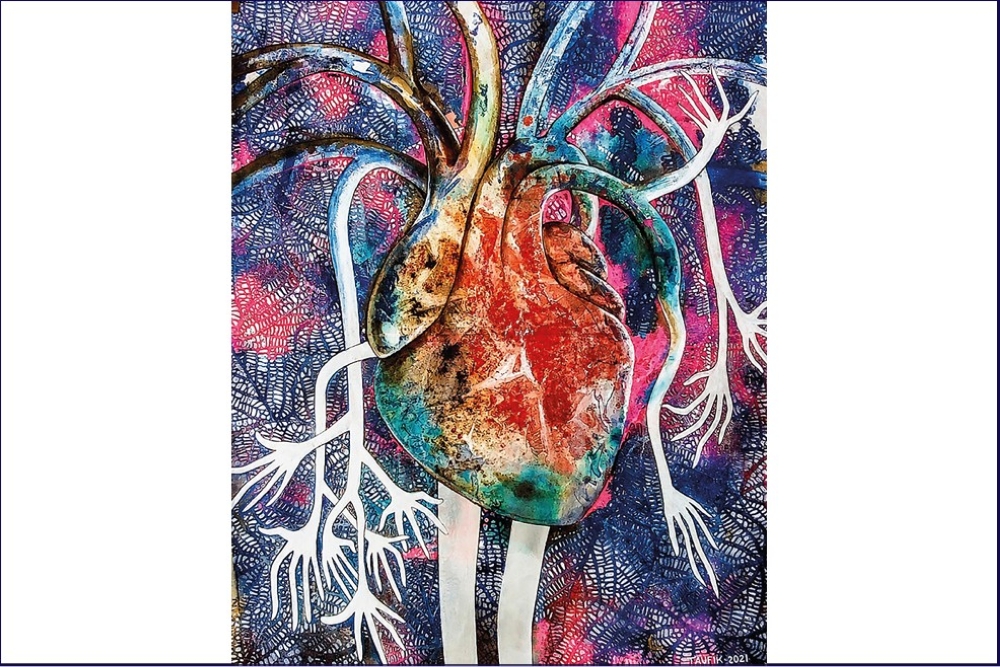 Taufik Abdullah’s ‘Feminity Heart Among Nature’, featured in ‘Four Perceptions: The Living Continuum’ at Ruang Teduh Gallery, Exchange 106, Kuala Lumpur. — Picture courtesy of Ruang Teduh Gallery/Senimalaya