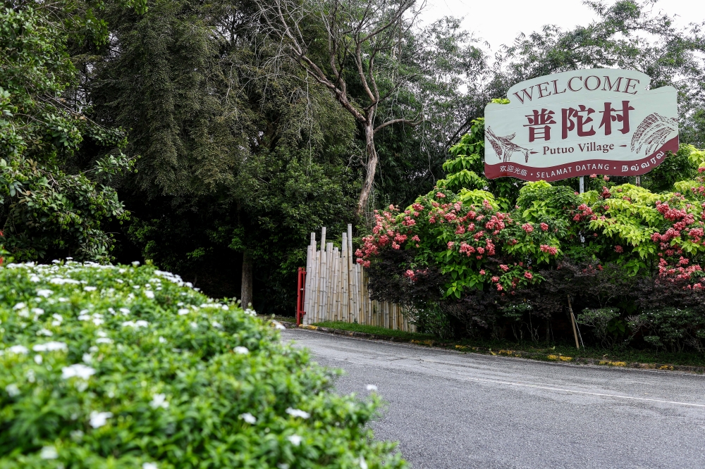 In the middle of oil palm plantations in a relatively remote area, the majestic Putuo Village houses a Buddhist temple and a 21-acre Bamboo Garden with various structures and artworks mostly made of bamboo. — Bernama pic