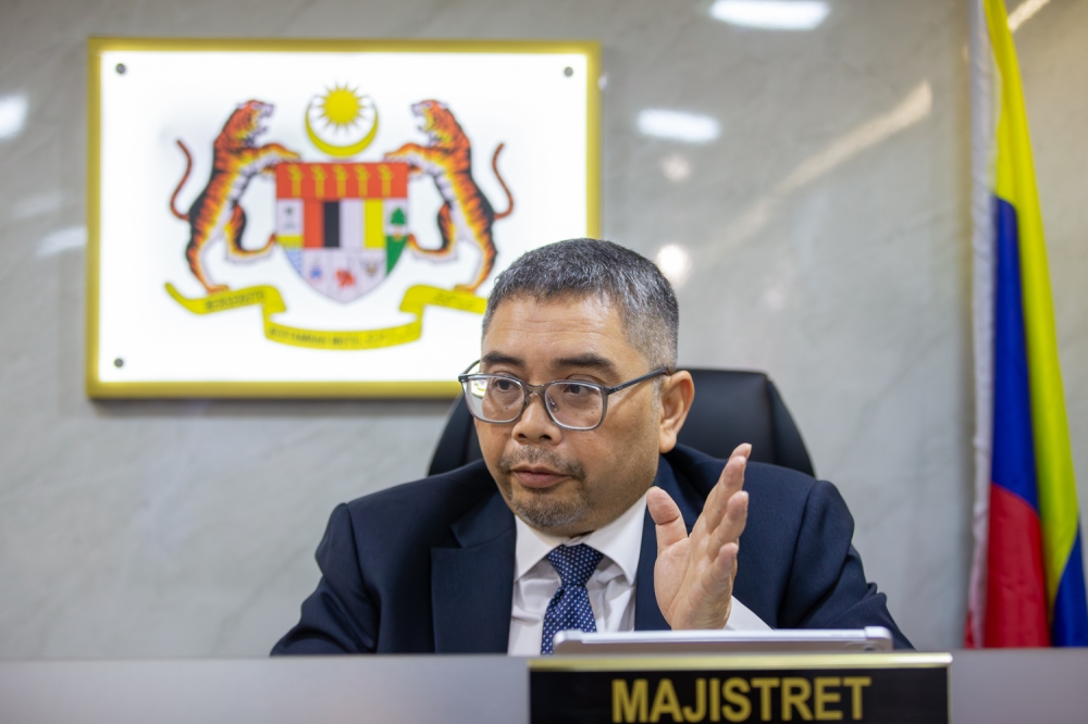 Registrar of the Subordinate Courts of Malaya, Mohammed Mokhzani Mokhtar, speaks to Malay Mail during an exclusive interview regarding the mobile court and children witness van initiatives in Putrajaya. May 19, 2026. — Picture by Raymond Manuel