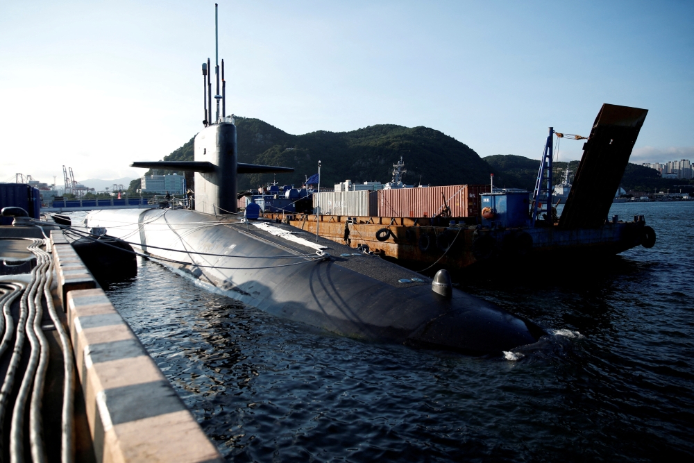 US Ballistic Missile Submarine USS Kentucky is anchored at Busan Naval Base, in Busan, South Korea, July 19, 2023. — Woohae Cho/Pool/Reuters pic 