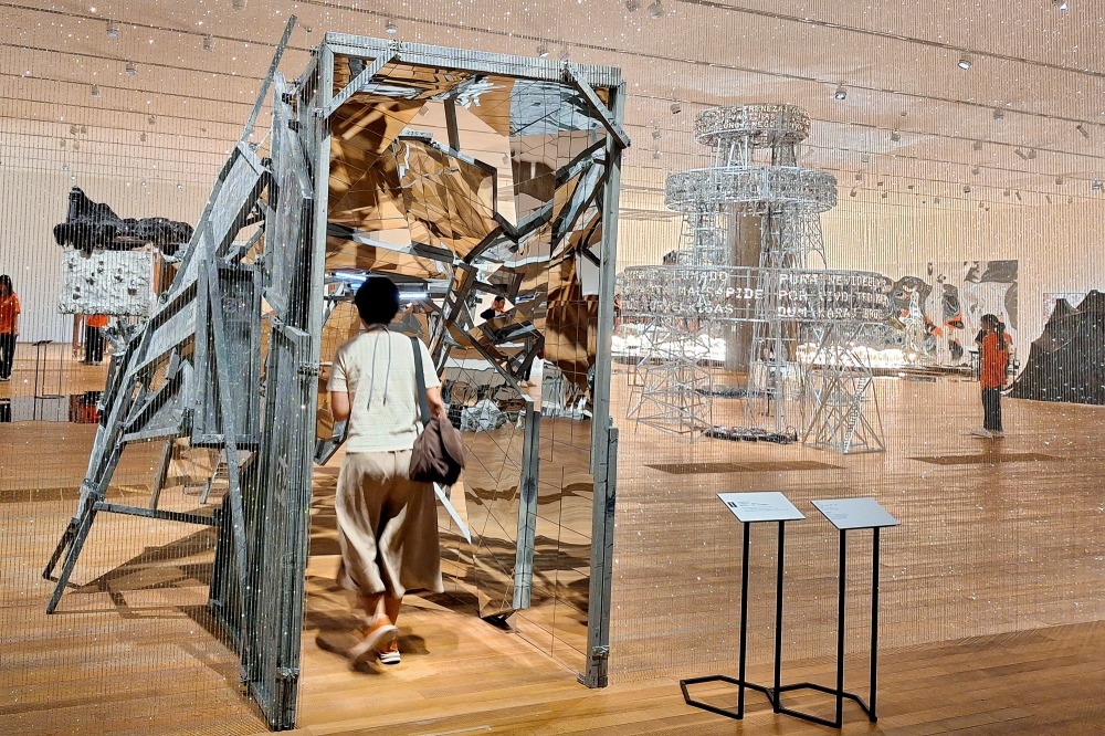 Enter through this mirrored entrance into Lee Bul’s world. — Picture by Ida Lim