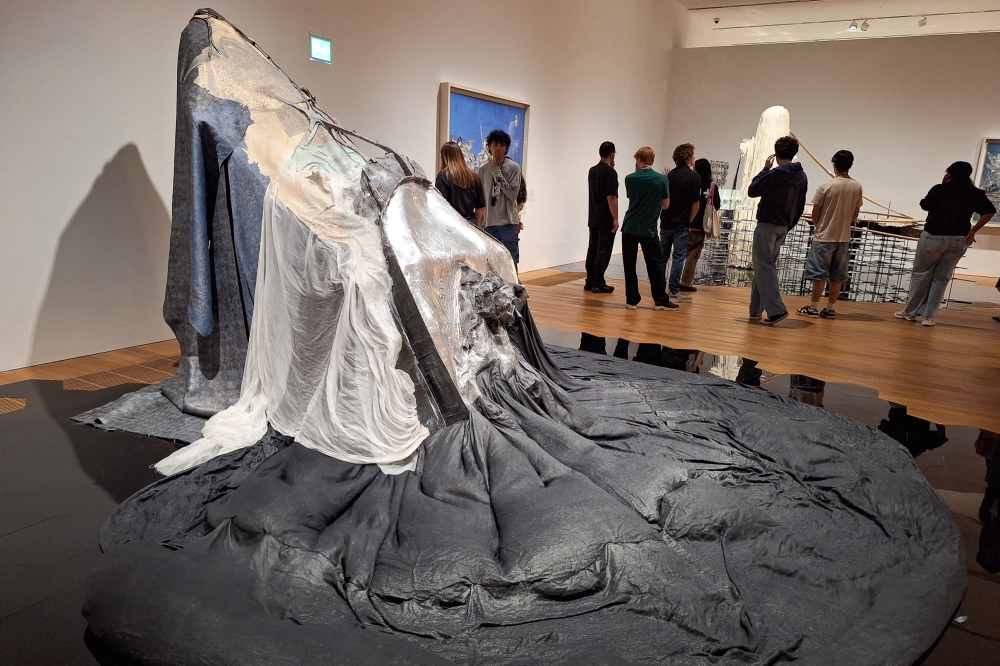 Lee Bul’s 'Scale of Tongue', which resembles a sinking ship, is seen here at M  in Hong Kong. — Picture by Ida Lim