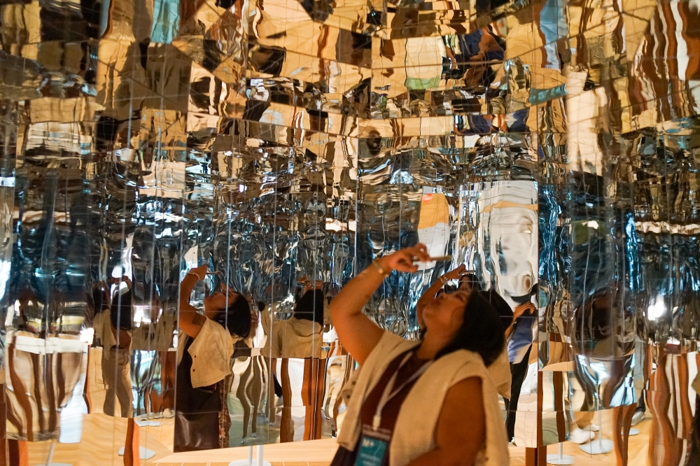 A view from inside Via Negativa. Don’t miss the centre of the maze, where you will see yourself reflected amid seemingly infinite lines of light bulbs.  — Picture by Ida Lim