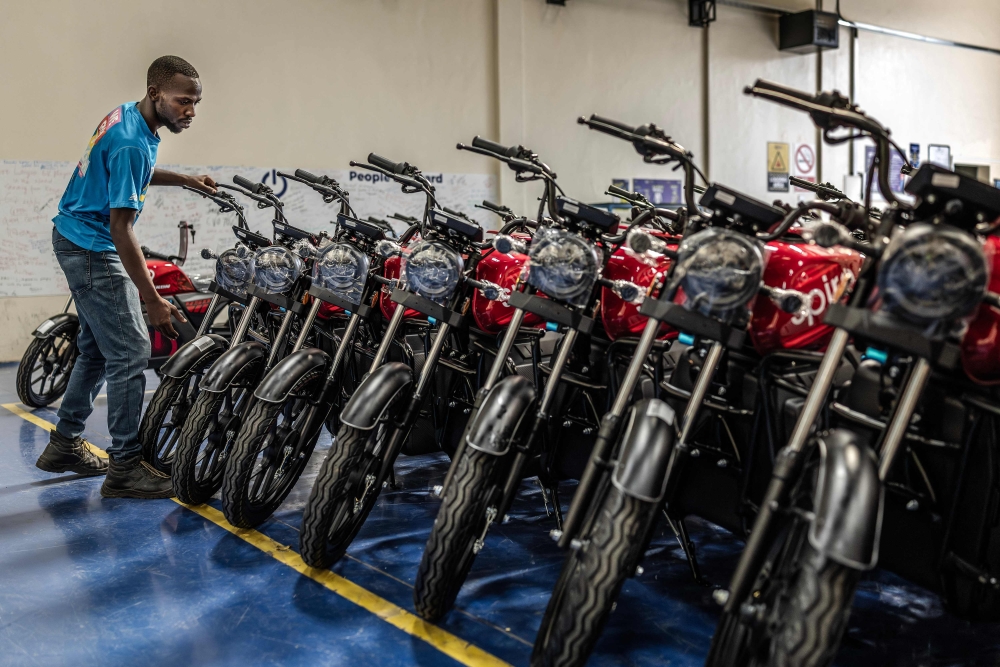 At Spiro’s factory on the outskirts of Nairobi, workers assemble motorbikes with smooth efficiency. At full capacity, they can produce more than 400 a day. — AFP pic
