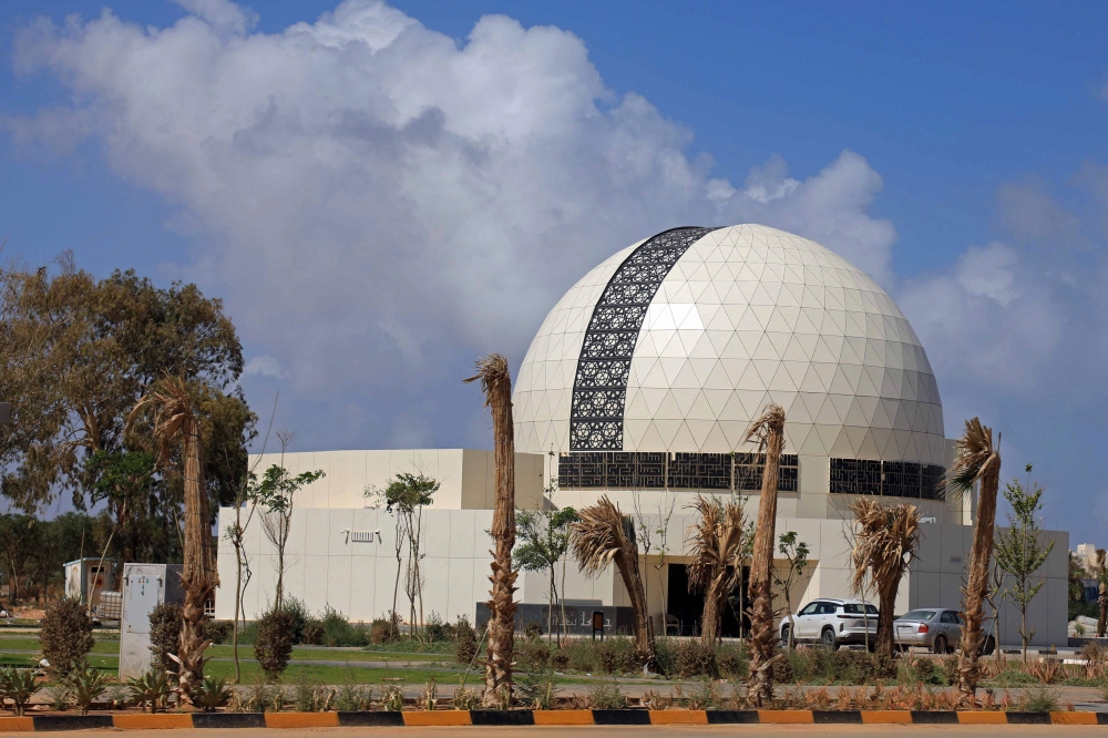 A view of the main administration building of the University of Benghazi. — AFP pic