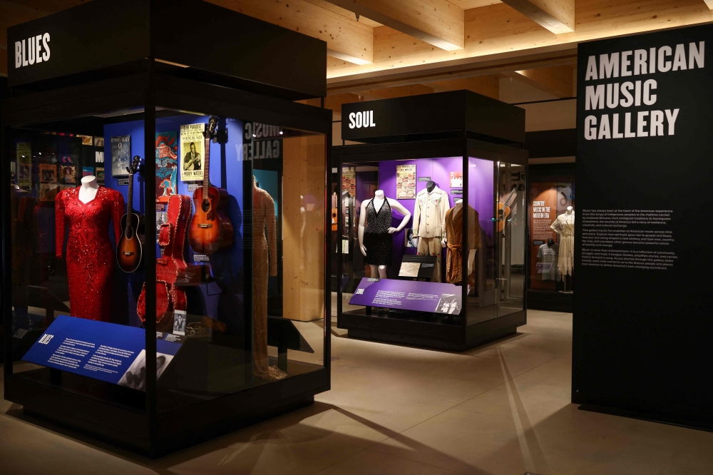 Instruments and clothing are displayed during a press preview for “The Bruce Springsteen Archives and Center for American Music” at Monmouth University in West Long Branch, New Jersey on June 9, 2026. — AFP pic