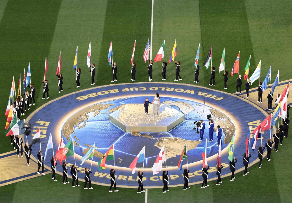 American singer and songwriter Katy Perry performs ahead of the 2026 World Cup Group D football match between the USA and Paraguay at the Los Angeles Stadium in Inglewood on June 12, 2026. — AFP pic 