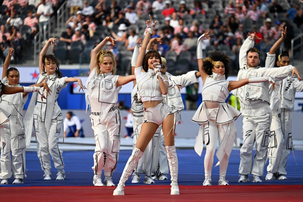 Thai rapper Lisa performs during the opening ceremony of the 2026 World Cup football tournament ahead of the Group D football match between USA and Paraguay at the Los Angeles Stadium in Inglewood on June 12, 2026. — AFP pic 
