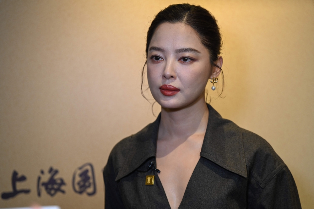 Chinese actress Xin Zhilei speaks during an interview with AFP during the 28th Shanghai international film festival in Shanghai on June 12, 2026. Xin said she was keen for new experiences and did not want to limit herself, as she helped kick off the Shanghai International Film Festival yesterday as a jury member. — AFP pic 