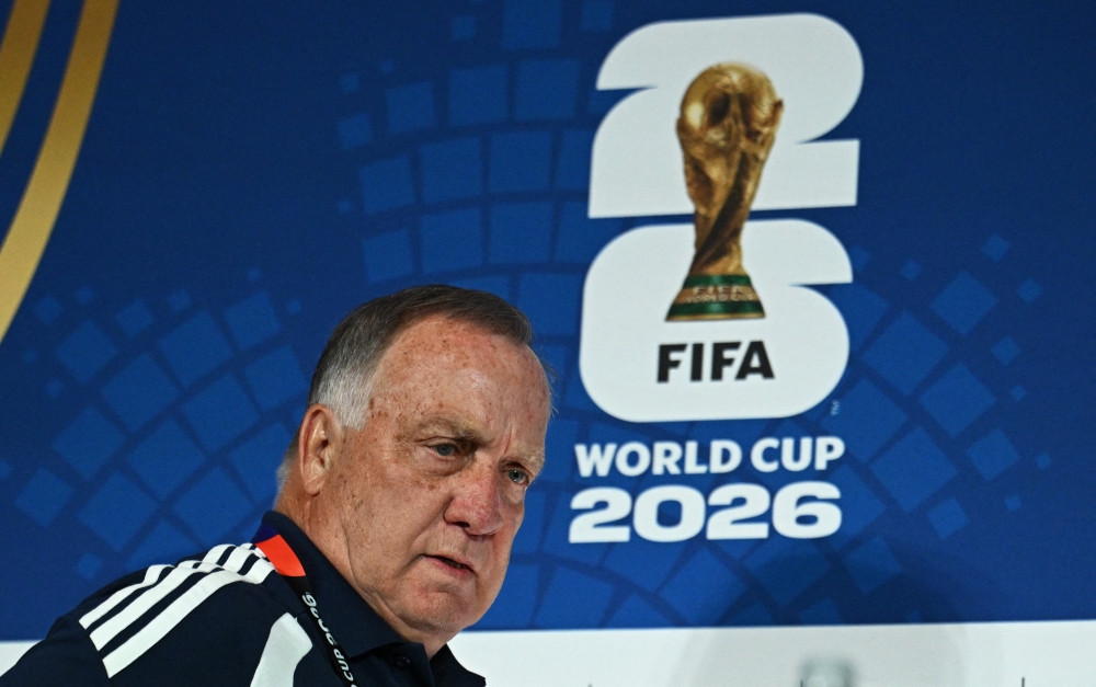 Curacao coach Dick Advocaat during the Fifa World Cup 2026 press conference at Houston Stadium, Houston June 13, 2026. — Reuters pic 