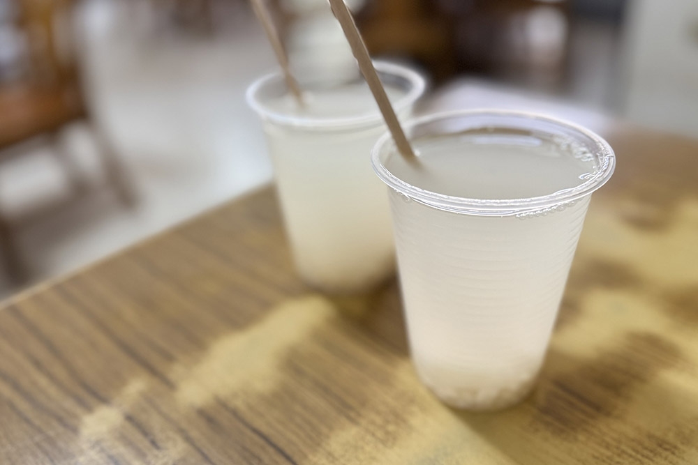 Homemade barley water. 
