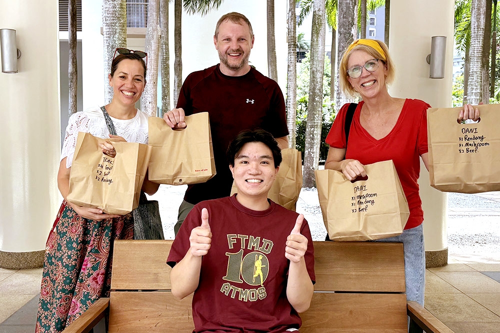 Lu with Haus of Pie customers. — Picture courtesy of Haus of Pie