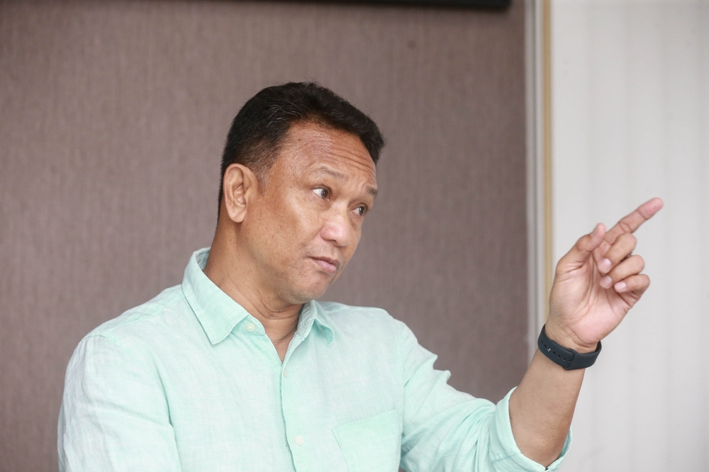 Fandi Ahmad speaks to Malay Mail during the live telecast of the Fifa World Cup 2026 match between Mexico and Korea Republic at The Met Corporate Towers in Kuala Lumpur June 19, 2026. — Picture by Sayuti Zainudin