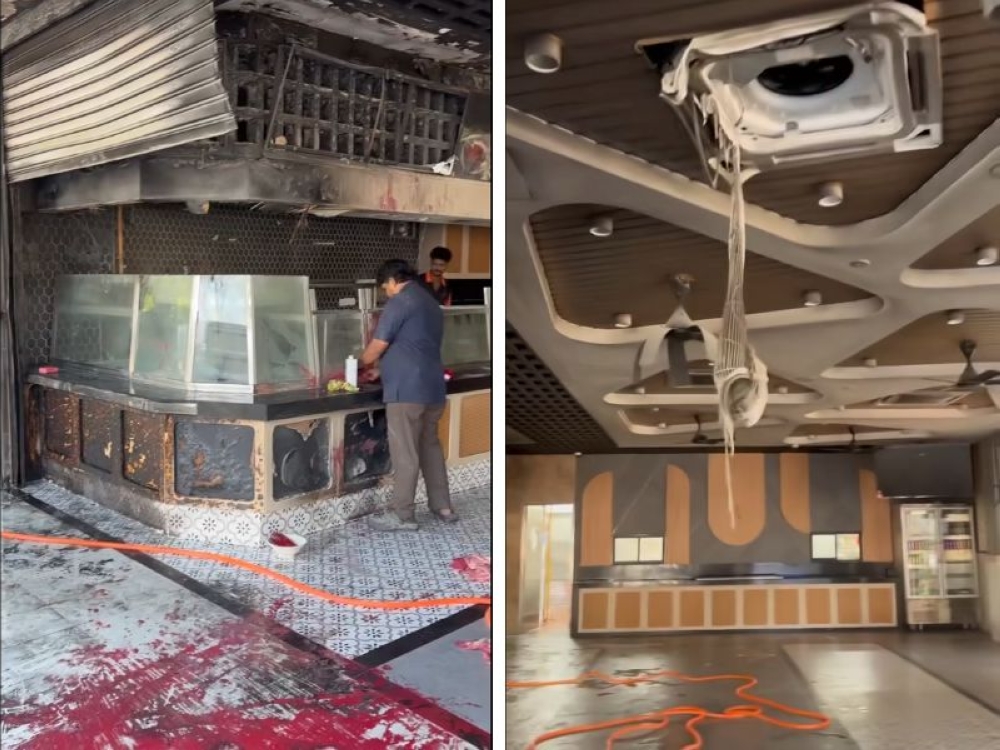 JB nasi kandar shop suffers RM200,000 losses in pre-opening paint and arson attack